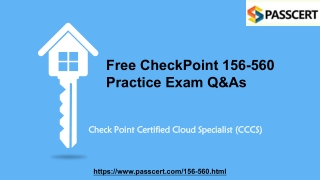 Check Point Certified Cloud Specialist 156-560 Dumps