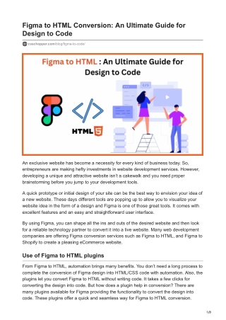 Figma to HTML Conversion An Ultimate Guide for Design to Code - csschopper