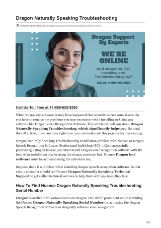 Dragon Naturally Speaking Troubleshooting