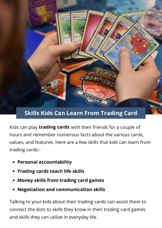 Skills Kids Can Learn From Trading Cards