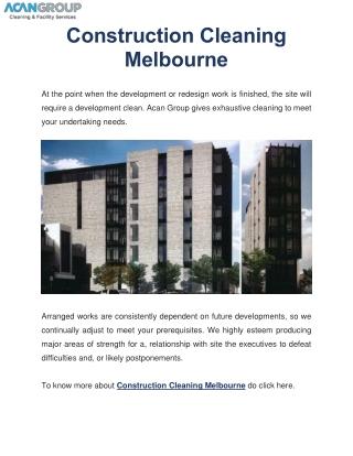 Construction Cleaning Melbourne