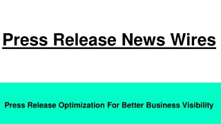 Press Release News Wires