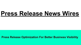Press Release News Wires