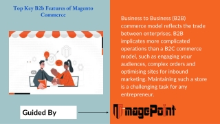 Top Key B2B Features Of Magento Commerce