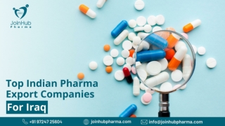 Top Indian Pharma Export Companies for Iraq