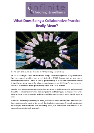 What Does Being a Collaborative Practice Really Mean