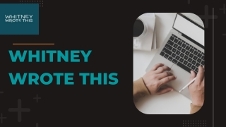Copywriting Services For Business And Life Coaches - Whitney Wrote This