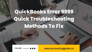 Causes and Solution of QuickBooks Error 9999