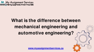 What is the difference between mechanical engineering and automotive engineering