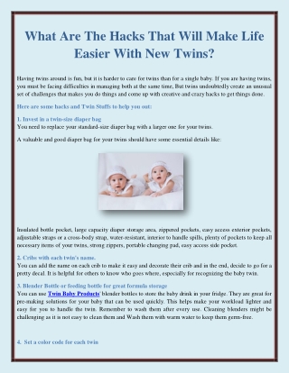 Twinstuff is twin pregnancy & raising resource where you will find the best info