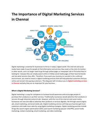 The Importance of Digital Marketing Services in Chennai
