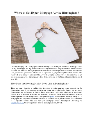 Where to Get Expert Mortgage Advice Birmingham