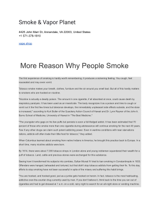 Smoke & Vapor Planet