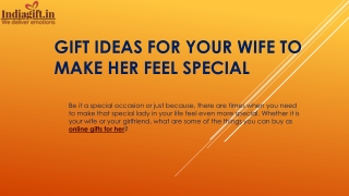 Gift Ideas For Your Wife To Make Her Feel Special