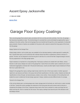 Ascent Epoxy Jacksonville