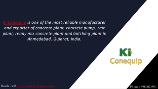 Automatic concrete batching plant | KI Conequip Pvt ltd