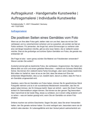 Auftragskunst - Handgemalte Kunstwerke _ Auftragsmalerei _ Individuelle Kunstwerke