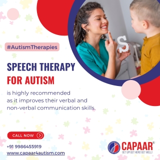 Speech Therapy for Autism is recommended - Best Autism Treatment in Bangalore