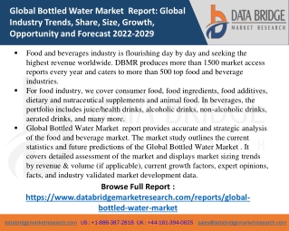 Global Bottled Water Market  report pdf