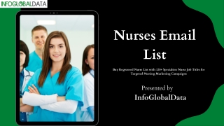 Nurses Email List | 100% Opt-In Nurses Database | Nurse Leads