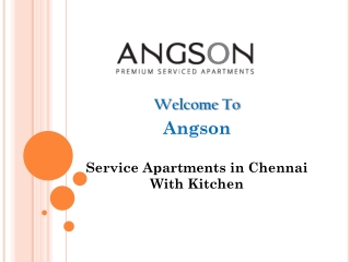 Service Apartments in Chennai With Kitchen