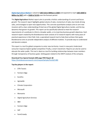 Digital Agriculture Market