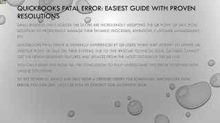 A quick guide to resolve QuickBooks Fatal Error