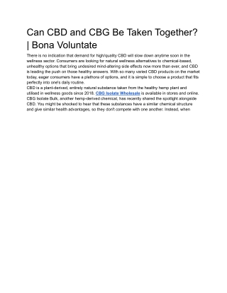 Can CBD and CBG Be Taken Together_ _ Bona Voluntate