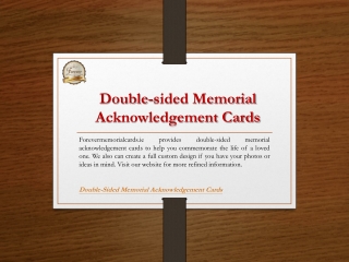 Double-sided Memorial Acknowledgement Cards  Forevermemorialcards.ie