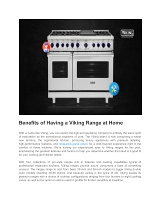 Most Efficient and Inexpensive Viking Range Repair in Town