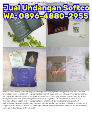 08ᑫᏮ–Կ880–ᒿᑫ55 (WA) Bikin Undangan Softcover Undangan Nikah Softcover