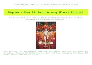 (EBOOK Requiem - Tome 10 Bain de sang (French Edition) Book PDF EPUB