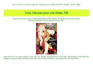 [[F.r.e.e D.o.w.n.l.o.a.d R.e.a.d]] Trois Yakuzas pour une Otaku T06 PDF - KINDLE - EPUB - MOBI