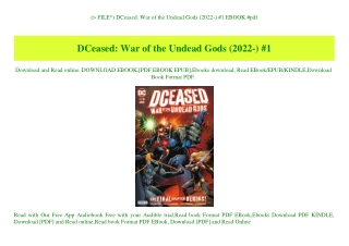 (P.D.F. FILE) DCeased War of the Undead Gods (2022-) #1 EBOOK #pdf