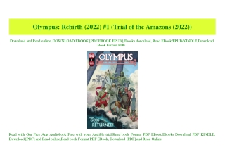 (READ)^ Olympus Rebirth (2022) #1 (Trial of the Amazons (2022)) [EBOOK EPUB KIDLE]