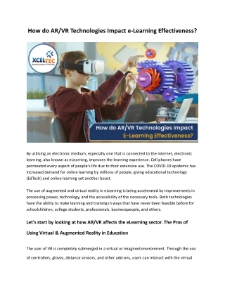 How do AR_VR Technologies Impact e-Learning Effectiveness