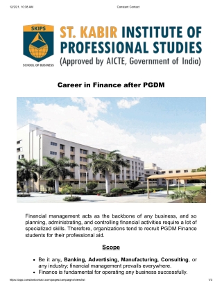 Career in Finance