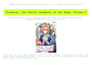 [READ PDF] EPUB Formerly  the Fallen Daughter of the Duke  Volume 2 Online Book