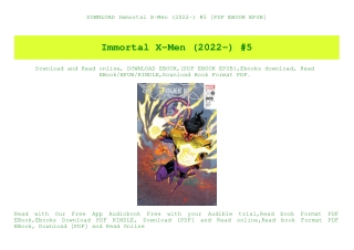 DOWNLOAD Immortal X-Men (2022-) #5 [PDF EBOOK EPUB]