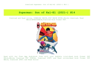 Download Superman Son of Kal-El (2021-) #14 (E.B.O.O.K. DOWNLOAD^