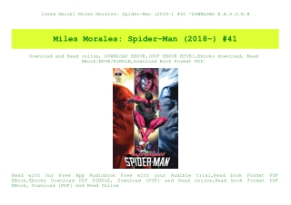 [read ebook] Miles Morales Spider-Man (2018-) #41 ^DOWNLOAD E.B.O.O.K.#