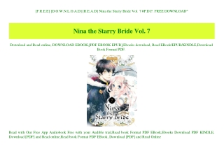 [F.R.E.E] [D.O.W.N.L.O.A.D] [R.E.A.D] Nina the Starry Bride Vol. 7 #P.D.F. FREE DOWNLOAD^