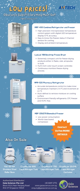 Antech Scientific Refrigerator and Freezer