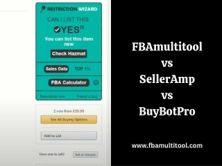 FBAmultitool vs SellerAmp vs BuyBotPro