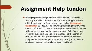 Assignment Help London