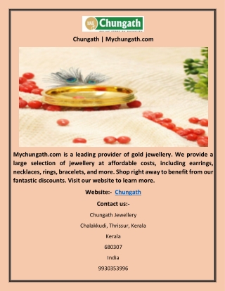 Chungath | Mychungath.com