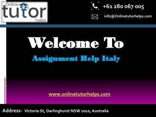 Assignment Help Italy PPT