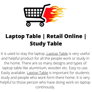 Laptop Table  Retail Online  Study Table