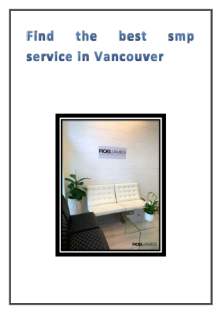 Find the best smp service in Vancouver