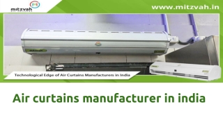All types of air curtains manufacturers in India – Mitzvah